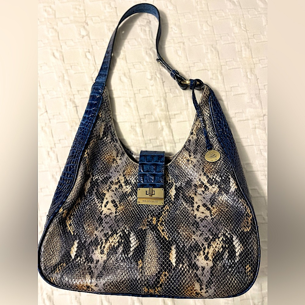 Beautiful Brahmin embossed leather handbag